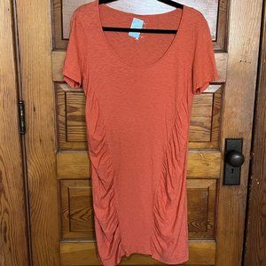 Velvet By Graham & Spencer Vintage Slub Womens Orange Casual Dress Size Medium